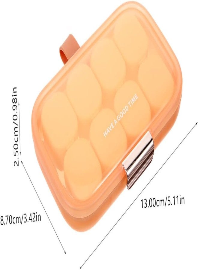 TGOPIT علبة تنظيم حبوب TGOPIT، قطعة واحدة، لطيفة للسفر، لحفظ الأدوية اليومية، تخزين شخصي، صغيرة الحجم، محمولة، تحتوي على فيتامينات أسبوعية، مقسمة للجيب، مناسبة للحقائب والمحافظ أثناء السفر. - Image 2